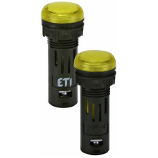 Лампа сигнальна LED матова ECLI-16-240A-Y 240V AC (Ø16мм, жовта)