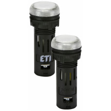 Лампа сигнальна LED матова ECLI-16-240A-W 240V AC (Ø16мм, біла)