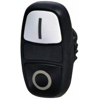 Кнопка-модуль здвоєна NSE-PB2/WC-IO ("I/0", чорна/біла)