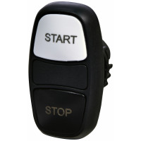 Кнопка-модуль здвоєна NSE-PB2/WC-STSP ("START/STOP", чорна/біла)