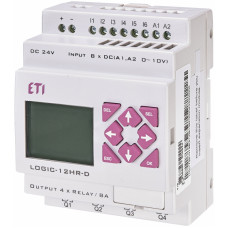 Програмоване реле LOGIC-12HR-D, 24V DC (8I/4O-Rele)