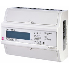 Лічильник 3-фазн. DEC-3MOD (100А, RS-485, MODBUS RTU, імпульсний вихід, 7мод.)