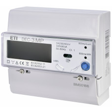 Лічильник 3-фазн. DEC-3MP (60А, RS-485, MODBUS RTU, +мультиметр, імпульсний вихід, 7мод.)
