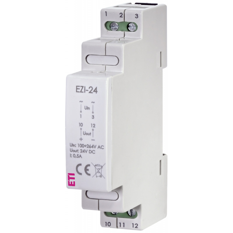 Блок живлення EZI-24 (імпульсний, Un=100..264 V AC, 0,5А/12Вт)