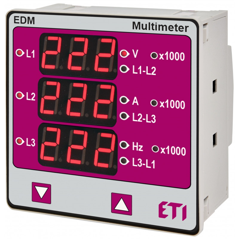 Цифровий мультиметр EDM (96x96мм, 40-300V AC/DC)