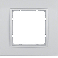 Рамка 1Х пластикова кольору алюміній B.7