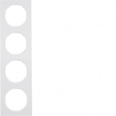 Рамка 4Х пластик/пол.білизна, R.3