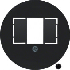 Накладка для розеток для гучномовців, USB-розеток, чорна, 1930/Glas