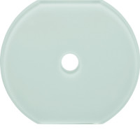 Накладка скляна середня для поворотних вимикачів, пол.білизна, Glas