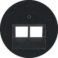 Накладка для 2-кратної розетки UAE, чорна, R.х