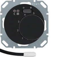 Термостат для підлоги, з датчиком, 10А/250В, чорний, R.x