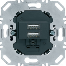 USB-розетка подвійна, 230В, антрацит