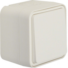 Вимикач хрестовий IP55, пол.білий, 10АX/250В W.1