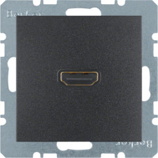 HDMI-розетка, підключення сзаду під кутом 90град., антрацит S.1