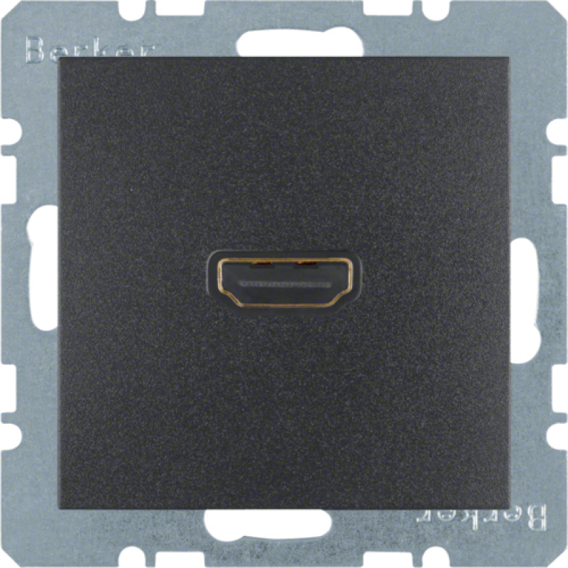 HDMI-розетка, підключення сзаду під кутом 90град., антрацит S.1