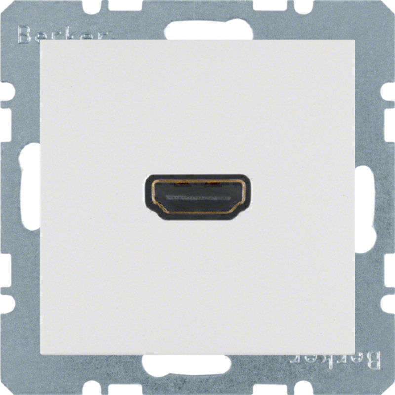 HDMI-розетка, підключення сзаду під кутом 90град., пол.білизна-matt S.1