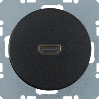 HDMI-розетка, підключення сзаду під кутом 90град., чорна, R.x