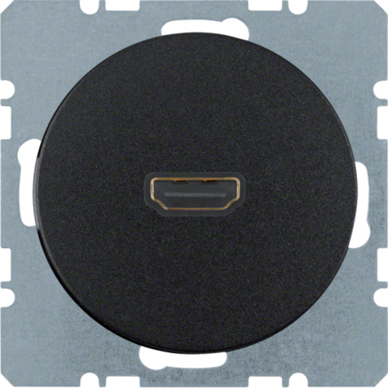 HDMI-розетка, підключення сзаду під кутом 90град., чорна, R.x