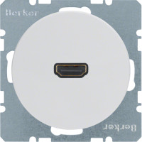 HDMI-розетка, підключення сзаду під кутом 90град., пол.білизна, R.x