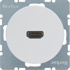 HDMI-розетка, підключення сзаду під кутом 90град., пол.білизна, R.x