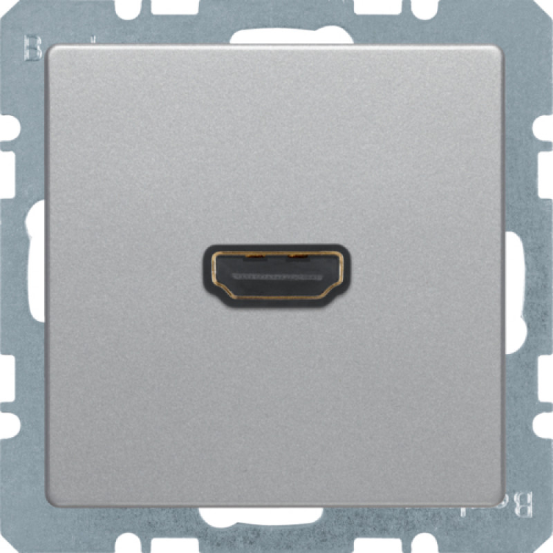 HDMI-розетка, підключення сзаду під кутом 90град., алюміній, Q.x