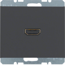 HDMI-розетка, підключення сзаду під кутом 90град., антрацит, K.1