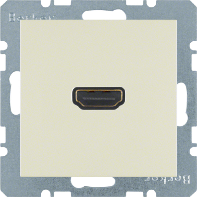 HDMI-розетка, підключення сзаду під кутом 90град., біла S.1