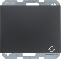 Розетка з з/к, кришка, зах.контактів, антрацит, 16А/250В K.1