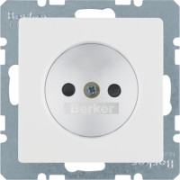 Розетка без з/к, зах.контактів, 16А/250В, пол.білизна, Q.x