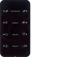 Скляний сенсор 4-канал., 'Комфорт', конфігуруємий, чорний, TS Sensor R.1