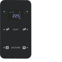 Скляний сенсор 2-кан. з регул.темп-ри, конфігуруємий, чорний, TS Sensor R.1