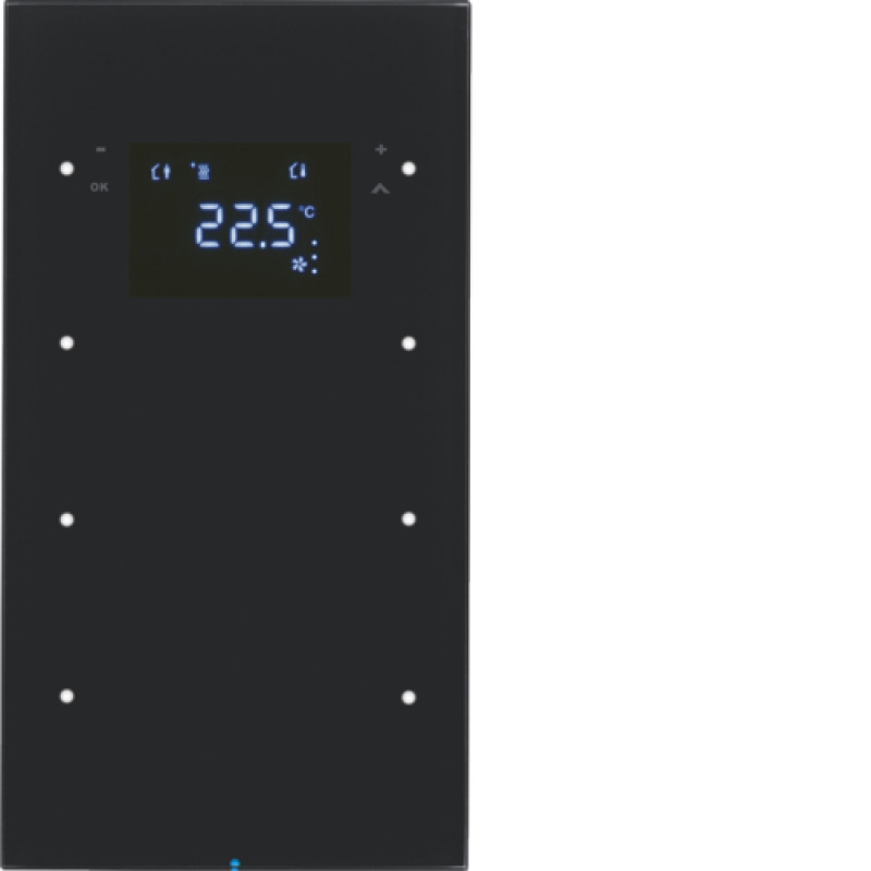 Скляний сенсор 3-кан. з регул.темп-ри, чорний, TS Sensor R.3