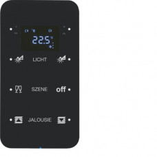 Скляний сенсор 3-кан. з регул.темп-ри, конфігуруємий, чорний, TS Sensor R.1