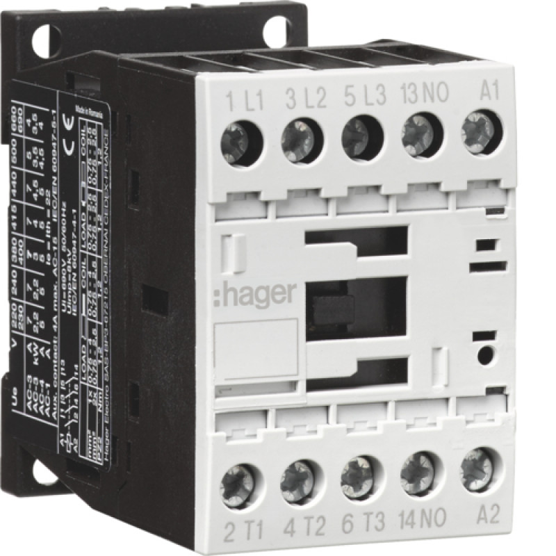 Контактор корпусний 3P + 1НВ, 230В-АС, 15.5А AC-3