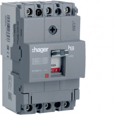 Автоматичний вимикач x160, In=63А, 3п, 18kA, Тфікс./Мфікс.