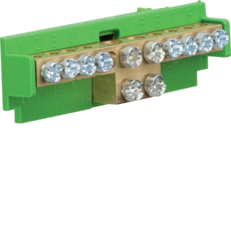 Клема захисна з тримачем 2x16+8x10мм2