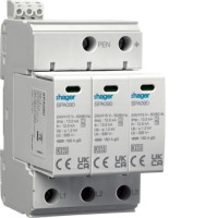 Розрядник (ПЗІП) T1+T2 3P 37,5kA 1,2kV TN-C +дод.контакт
