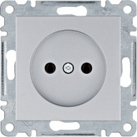 Розетка без з/к Lumina, срібна, 16А/230В