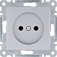 Розетка без з/к Lumina, срібна, 16А/230В